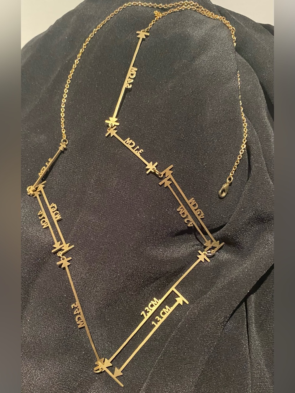 Measurement themed Women's Necklace (brass)